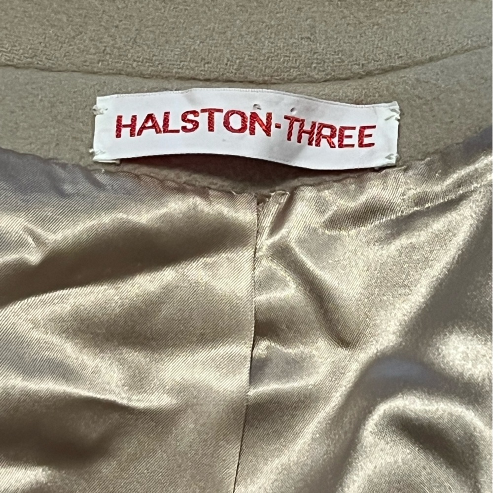 Vintage Halston Three Wool Coat 70’s Collectors Item Excellent Condition Sz med - Picture 15 of 16